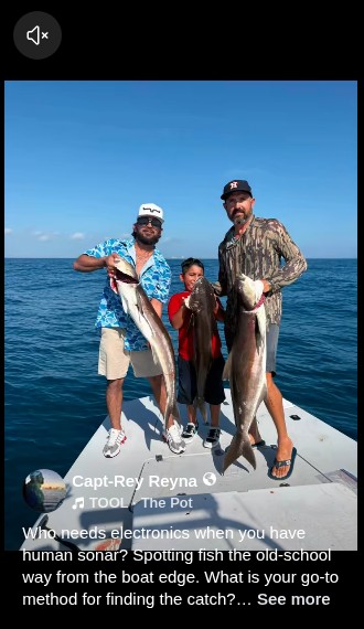 Reel thumbnail: Family catch on the bow: anglers hold fresh fish offshore.